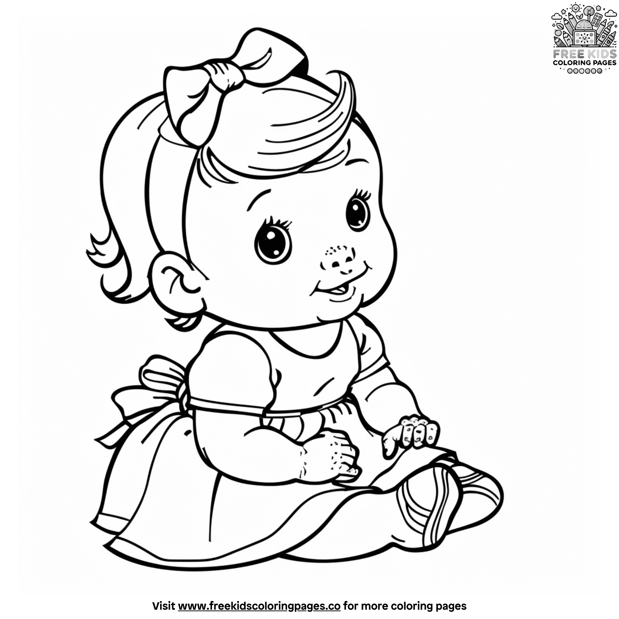 Baby Girl Coloring Page Baby Girl Coloring Page