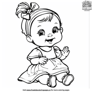 Charming Baby Girl Coloring Pages