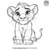 Sitting Baby Lion Coloring Pages