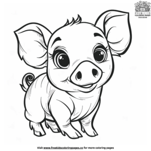 Charming Baby Pig Coloring Pages for Little Artists