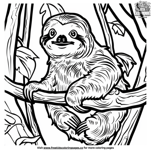 Baby Sloth Coloring Pages
