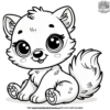 Baby Wolf Coloring Pages