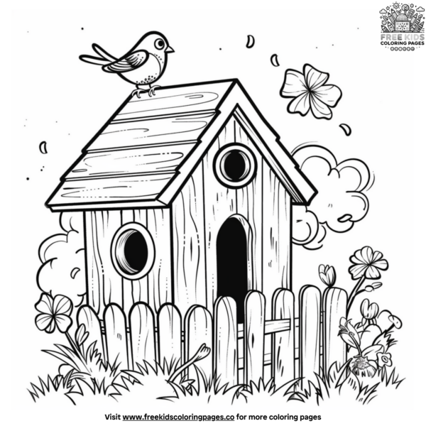 Birdhouse Coloring Pages