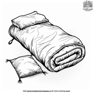 Camping blanket coloring pages