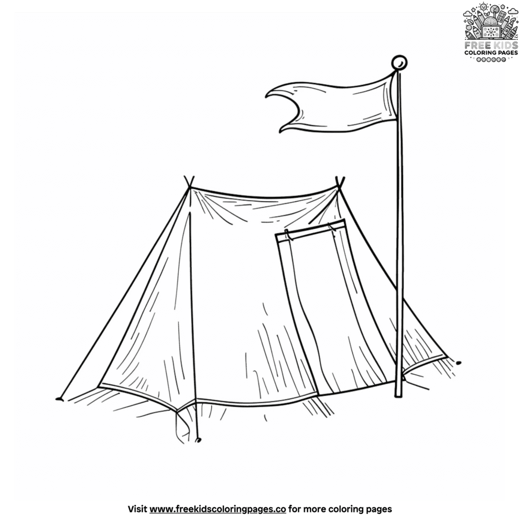 Camping coloring pages for preschool