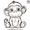 Cute Baby Monkey Coloring Pages