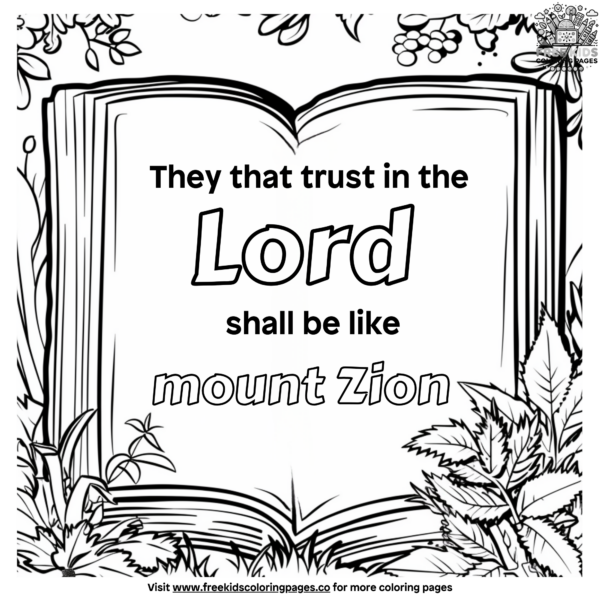 Cute Bible Verse Coloring Pages