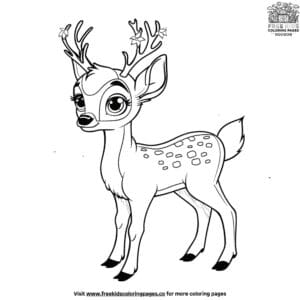 Cute Deer Coloring Pages