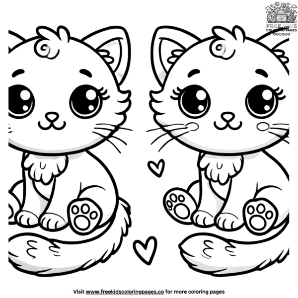 Charming cute kitten coloring pages for endless fun