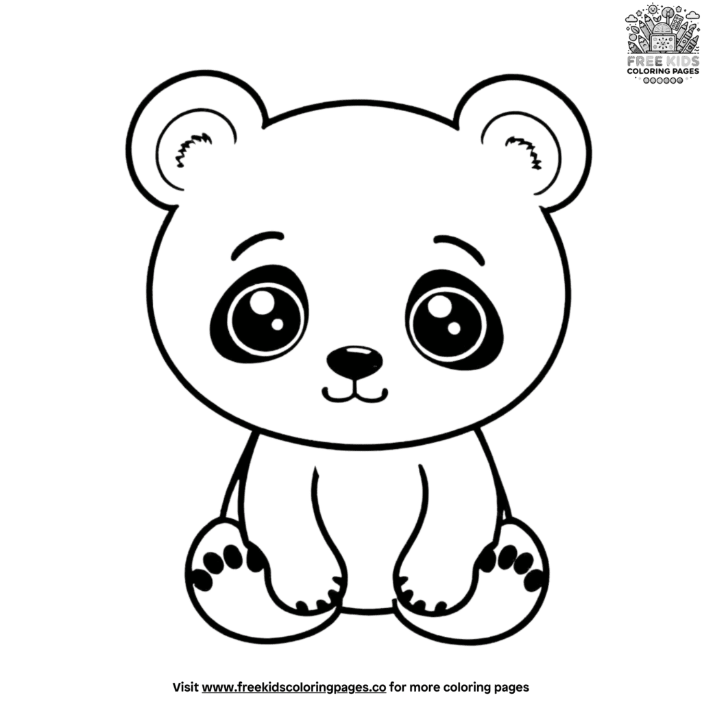 Cute panda coloring pages