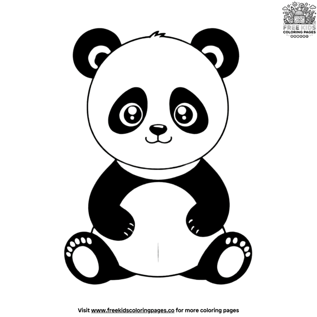 Cute panda coloring pages