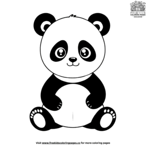 Adorable cute panda coloring pages