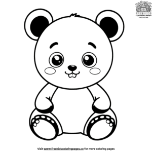 Enchanting cute panda coloring pages