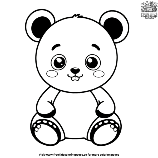 Enchanting cute panda coloring pages