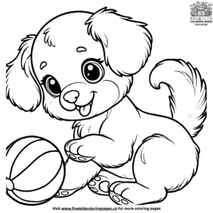 Lovely Cute Puppy Coloring Pages