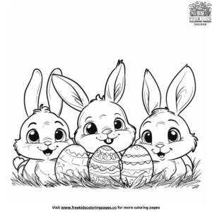 Delightful Easter Bunny and Friends Coloring Pages