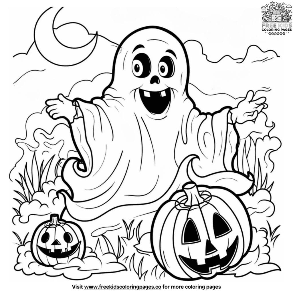 Charming Halloween Ghost Coloring Pages charming-halloween-ghost-coloring-pages