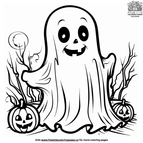 Halloween Ghost Coloring Pages