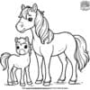 Lovely Horse and Foal Coloring Pages