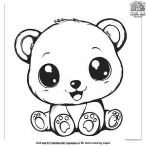 Adorable Kawaii Bear Coloring Pages