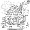 Leprechaun House in a Meadow Coloring Pages