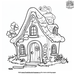 Charming Leprechaun House Coloring Pages