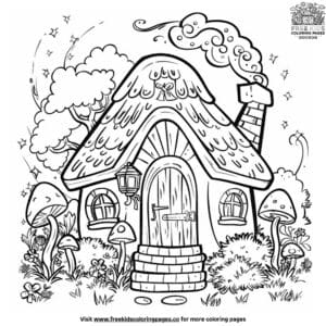 Charming Leprechaun House Coloring Pages