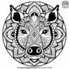 Pleasant Mandala Animal Coloring Pages