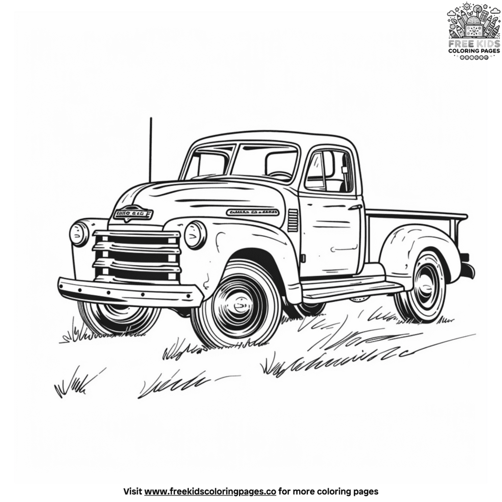 Forever Vintage Truck Coloring Pages