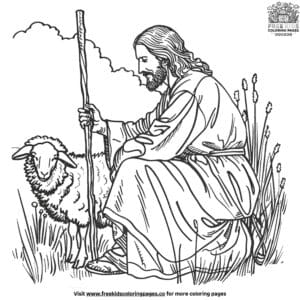 Jesus The Shepherd Coloring Pages