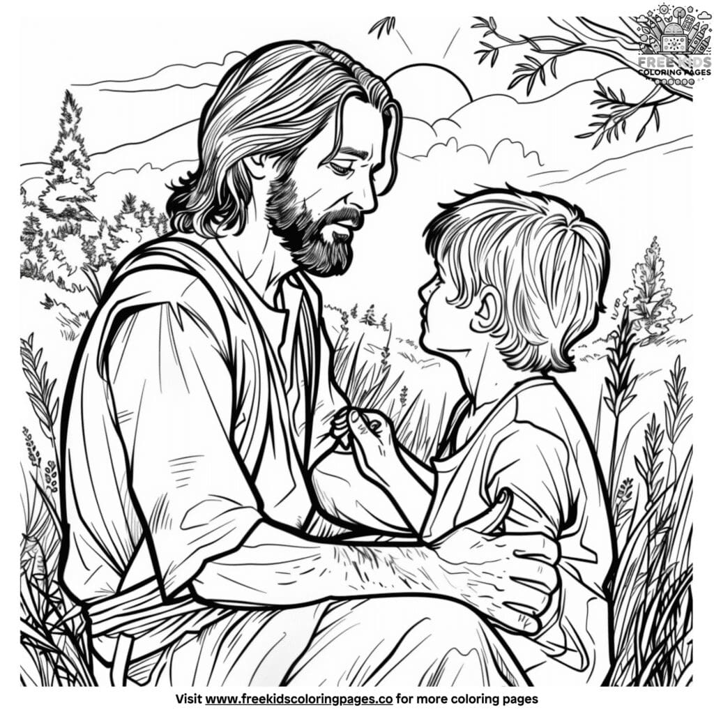 Preschool jesus coloring pages