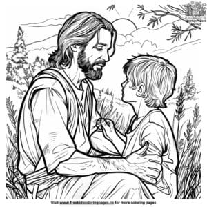 Jesus The Comforter Coloring Pages