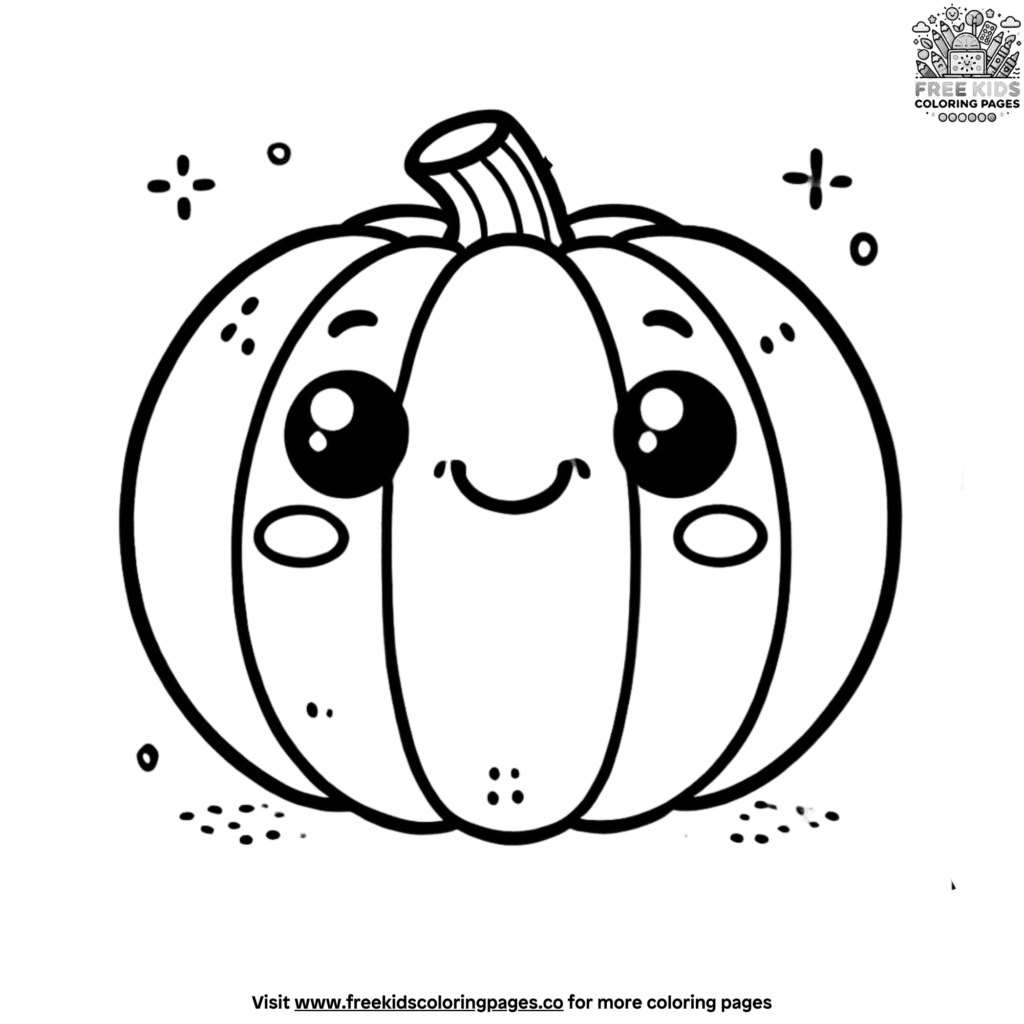 Cute Pumpkin Faces Coloring Pages