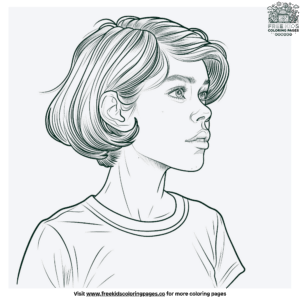 Pretty Short Bob Hair Coloring Pages