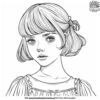 Charming Short Hair Coloring Pages