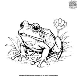 Cute Spring Frog Coloring Pages