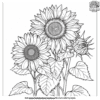 Charming Sunflower Garden Coloring Pages