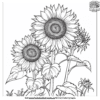 Pretty Sunflower Garden Coloring Pages