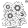 Beautiful Sunflower Garden Coloring Pages