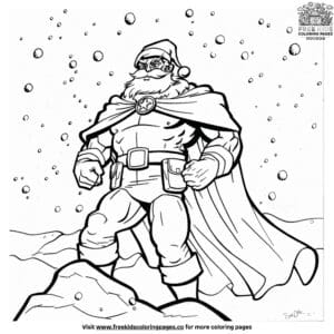 Enchanting Superhero Holiday Coloring Pages