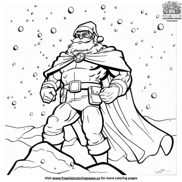 Enchanting superhero holiday coloring pages