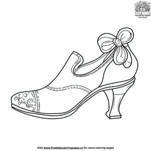 Vintage Shoe Coloring Pages