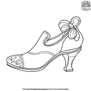 Vintage shoe coloring pages