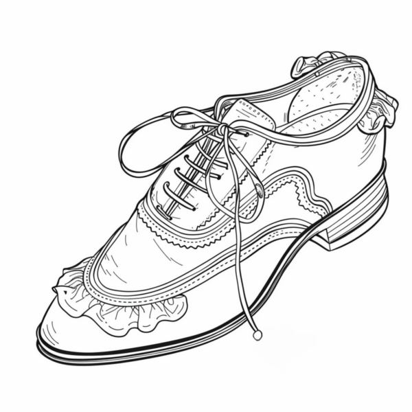 Charming Vintage Shoe Coloring Pages