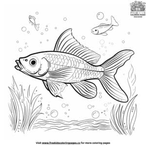 Cute fish coloring pages