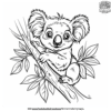 Cute Koala Coloring Pages