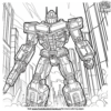 Transformer Battle Scenes Coloring Pages