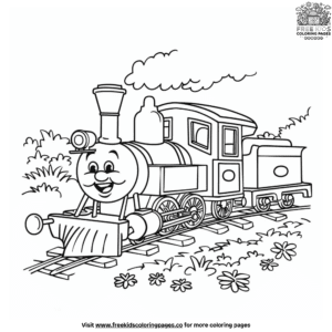 Cartoon Train Coloring Pages