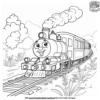 Smiling Cartoon Train Coloring Pages