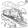 Kawaii Train Coloring Pages